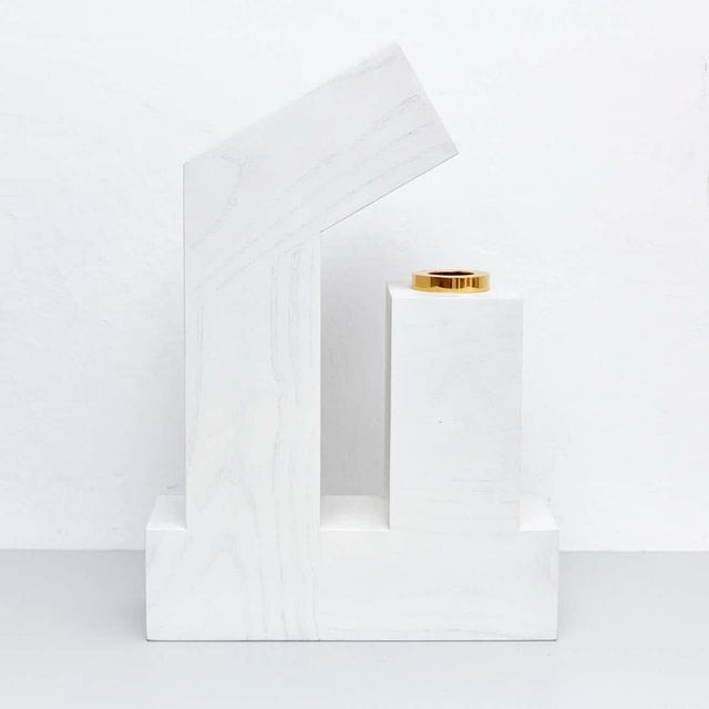 Twenty-seven woods for a Chinese artificial flower vase alpha by Ettore Sottsass, edited by Design Gallery Milano, 1995....