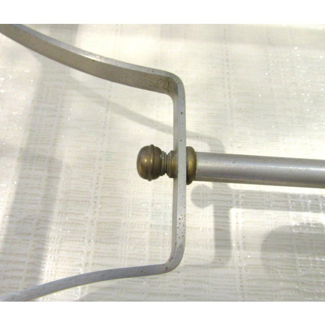 Maison Jansen Brass and Steel Glass Top Cocktail Table Circa 1960s For Sale - Image 10 of 14