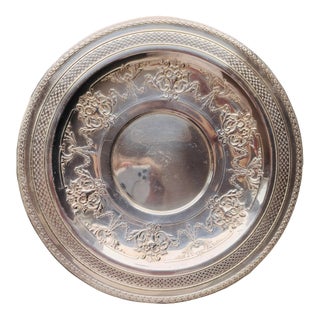 Vintage International Silver Company Silver Plated Ornate Tray For Sale