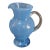Late 20th Century Hand Blown Blue Art Glass "Wanda" Hand Made in Poland Pitcher Original Label For Sale