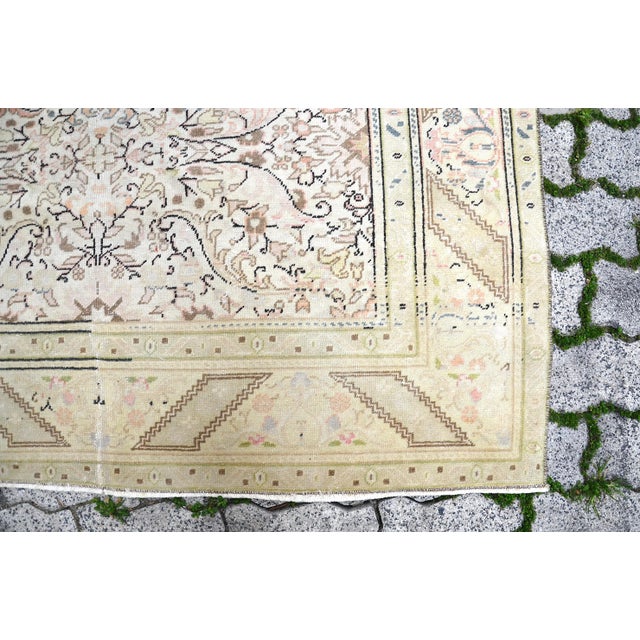 1960s Oriental Design Turkey Handmade Carpet For Sale - Image 9 of 11