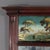Early 19th Century Antique Federal Mahogany Veneer Mirror With Englomise Landscape Panel C1830 For Sale - Image 5 of 8
