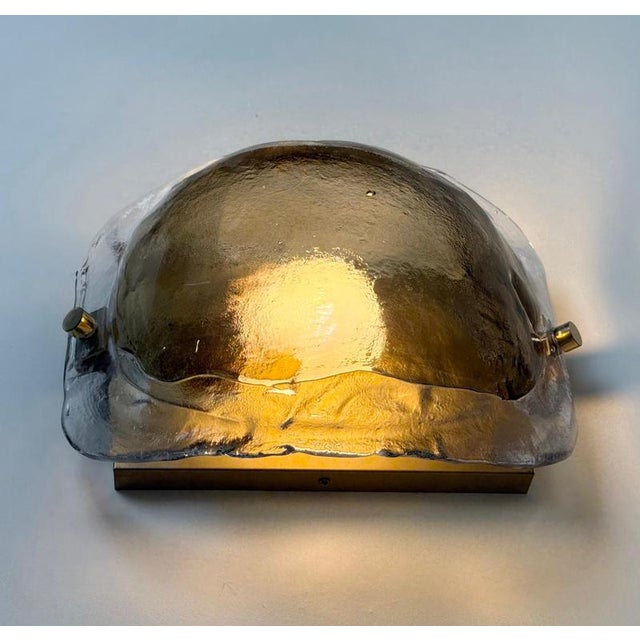 Amber and Clear Murano Glass Wall Light from Kaiser Idell, Germany, 1970s For Sale - Image 15 of 18