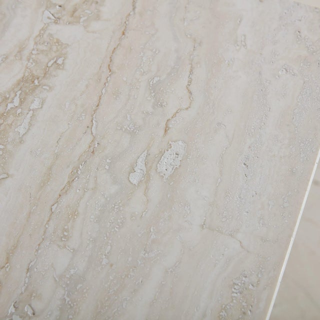 Bronze Console Table with Travertine Top, France 20th Century For Sale - Image 11 of 11