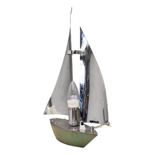 Boat Model Lamp, 1950s For Sale
