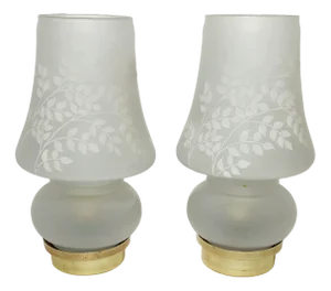 Crystal Table Lamps. Spain, 1990s, Set of 2