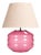 Hand-Blown Glass Table Lamp with Linen Shade in Rose by Svitanok For Sale