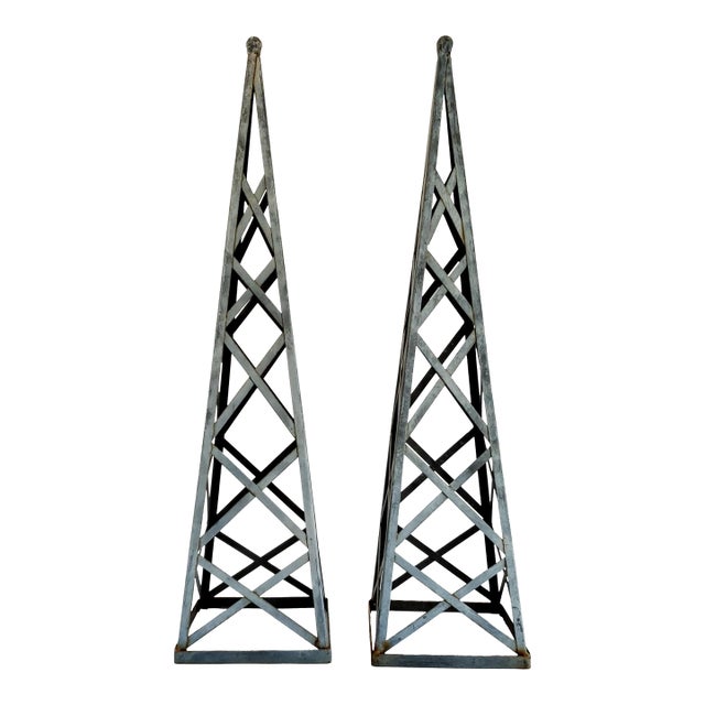 Obelisk Topiary Trellis Pair - Large For Sale