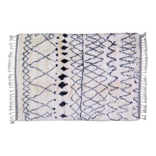 Moroccan Modern Hand Knotted Wool Rug, 10'x14' For Sale