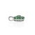 Gemstone 3.21 Carat Emerald Floral Pendant With Diamond Pavé Bail in 925 Silver For Sale - Image 7 of 12