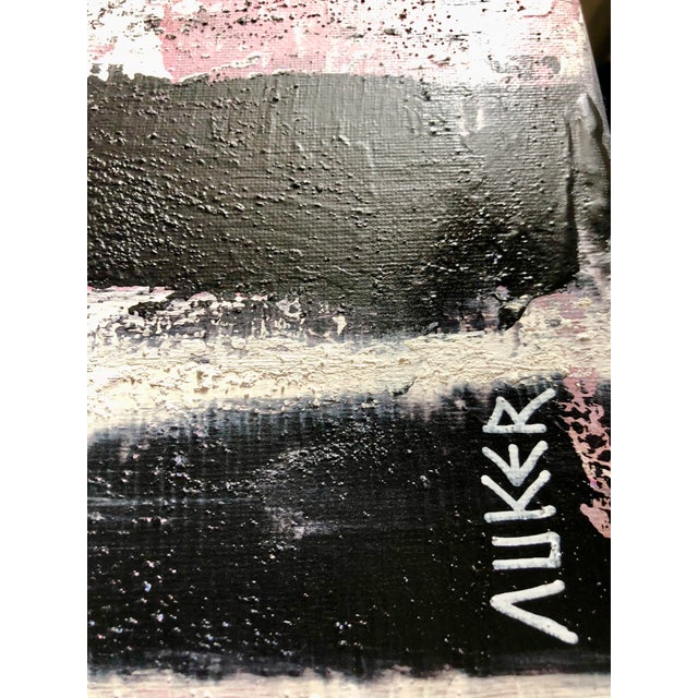 2020s Contemporary Original Artwork on Canvas by CL Auker, Mixed Media Abstract With Pink and Green For Sale - Image 5 of 8