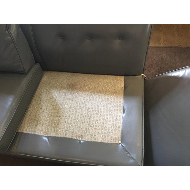 Metal 1960s Vintage Dunbar Edward Wormley Leather Sofa For Sale - Image 7 of 12