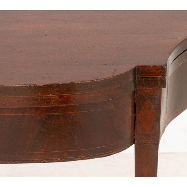 American Federal Inlaid Mahogany Card Table For Sale - Image 4 of 11