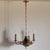 Vintage French Empire 3-Arm Brass Dark Green Tole Chandelier, 1960s For Sale - Image 4 of 16