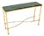 Vintage French Brass and Marble Console Table, 1970s For Sale