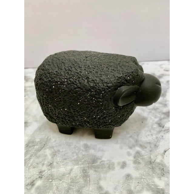 2000 - 2009 Vintage Whimsical Black Sheep Decor Figure For Sale - Image 5 of 6