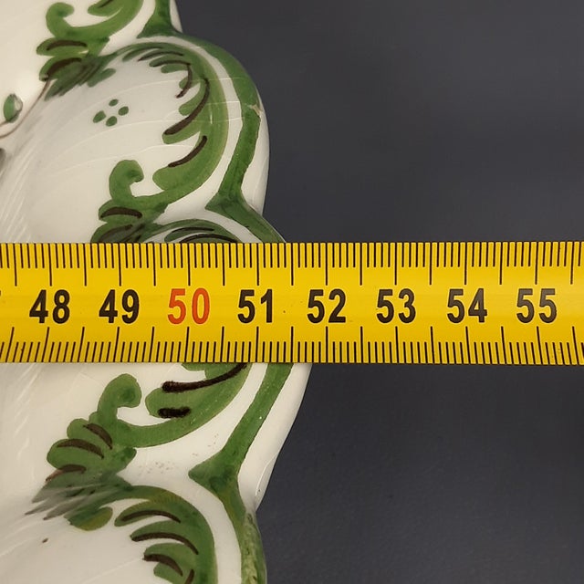 Ceramic Centerpiece with Hand-Painted Flowers from Vecchia Lodi, 1960s For Sale - Image 13 of 15