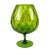 Green Mid-Century Italian Empoli Green Optic Art Glass Compote Pedestal Bowl For Sale - Image 8 of 8