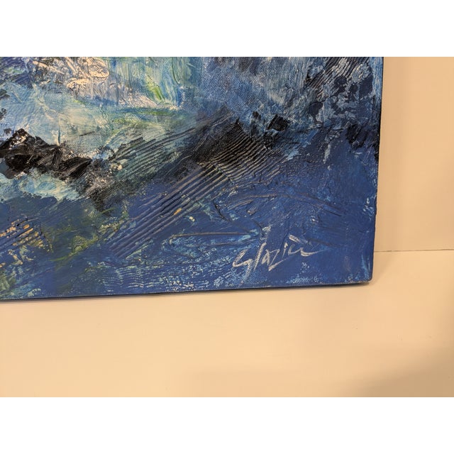 Dames Point Bridge, Abstract Expressionist, Mixed Media on Canvas, Marsha Glazière For Sale - Image 4 of 9