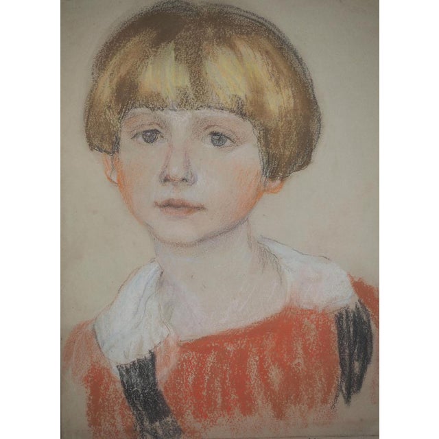 Modern Jean-Gabriel Domergue, Young Girl with Boyish Haircut, 20th Century, Original Pastel Drawing For Sale - Image 3 of 7