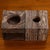 Mid-Century Modern 20th Mid Century Modern Art Cubed Marble Candleholders Veins Pair of Two For Sale - Image 3 of 12