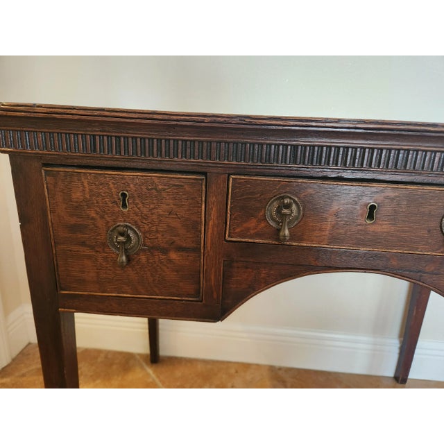 English 18th Century Antique English Lowboy Table For Sale - Image 3 of 11