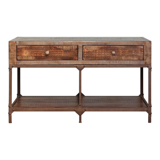 Greenview Forged Iron Console Table For Sale