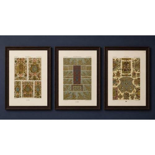 Gold Albert Racinet, Renaissance Ornament Plates, 1873, Lithograph, Set of 3 For Sale - Image 8 of 9