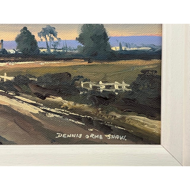 Sunset in Ireland Countryside - Original Oil Painting by Northern Irish Artist, Dennis Orme Shaw Art measures 10 x 8...