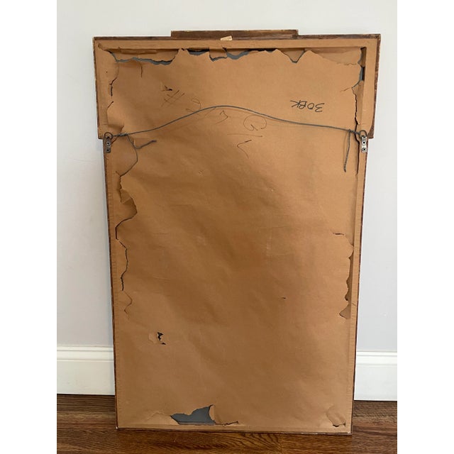 1970s Faux Bamboo Gilt Greek Key Mirror, Attributed to La Barge For Sale - Image 10 of 11