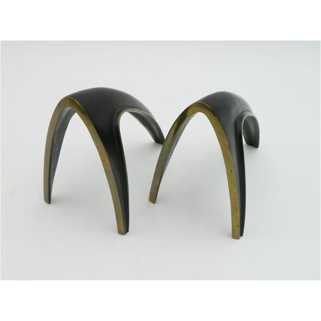 Modern Brass Bookends by Richard Rohac, 1950s, Set of 2 For Sale - Image 9 of 13