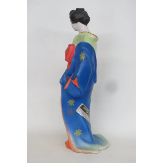 Mid 20th Century House of Koshu Porcelain Geisha Figurine Empty Sake Decanter Made in Japan 5049b For Sale - Image 5 of 17