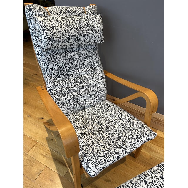 1990s Set of Vintage Chair with Footstool by Simo Heikkila for Ikea, 1990s For Sale - Image 5 of 18