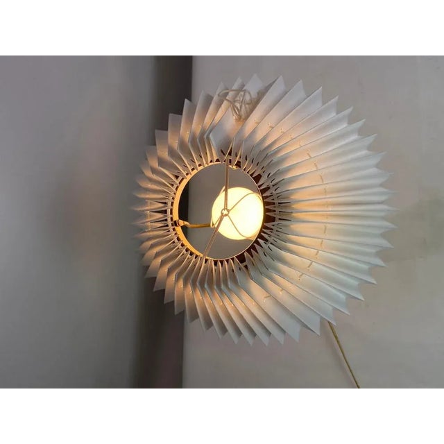 Ceramic Ceramic Table Lamp with Orange Glaze and Paper Shade, 1960s For Sale - Image 7 of 9