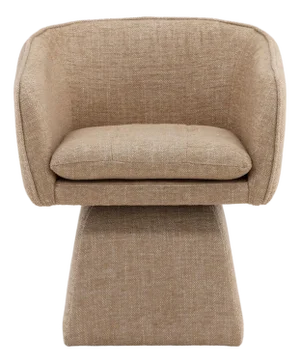 Latte Pedestal Swivel Dining Chair