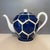Splendid and rare tea set Hermès, Bleus d'Ailleurs collection Consisting of a total of 6 pieces Teapot, sugar bowl, two...
