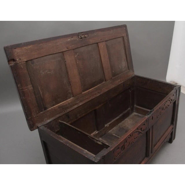 Mid 18th Century 18th Century Oak Coffer, 1740s For Sale - Image 5 of 10