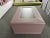 Mauve Custom Ottoman on Wheels With Walnut Insert For Sale - Image 8 of 8