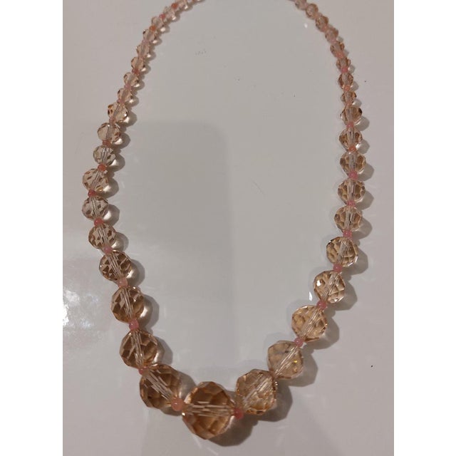 Vintage Swarovski Crystal Necklace with Pink Topaz, 1960s For Sale - Image 6 of 8