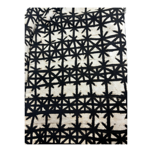 African Mud Cloth, Black on Ivory