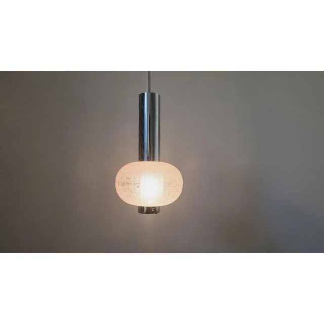 1970s Chrome and Glass Pendants from Sölken Leuchten, Germany, 1970s, Set of 3 For Sale - Image 5 of 11