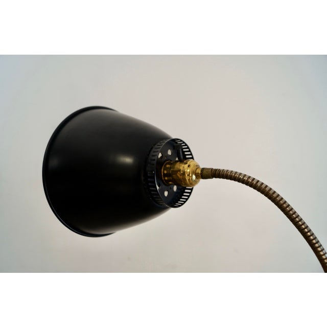 1950’s Mid-Century Modern Gooseneck Articulating Task Floor Lamp For Sale - Image 9 of 12