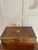 Superb quality antique Victorian burr walnut brass bound writing box having brass bounded corners and edges around a...