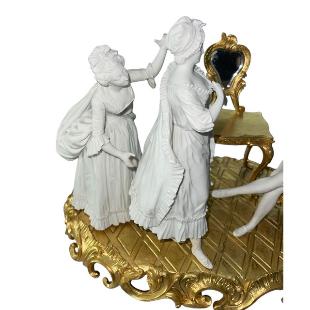 19th Century Sèvres Biscuit Porcelain & Gilt Bronze Figural Group For Sale - Image 10 of 10