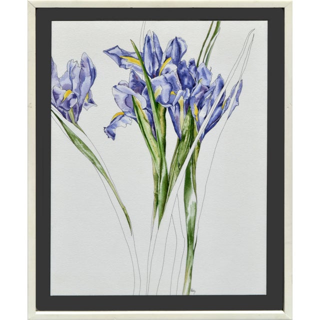 1980s Purple Iris For Sale - Image 5 of 5
