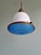 Bauhaus Pendant Light in White Opaline and Blue Satin Glass, 1920s For Sale - Image 16 of 18