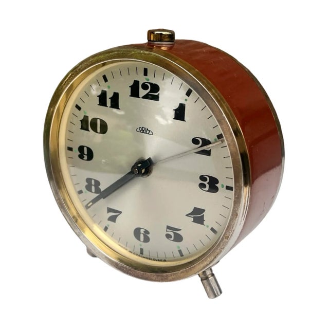 Prim Alarm Clock, Vintage Mechanical Clock, Czechoslovakia, 1970s. For Sale - Image 12 of 14