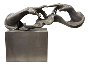 Abstract Sculpture of Intertwining Hands, Bronze