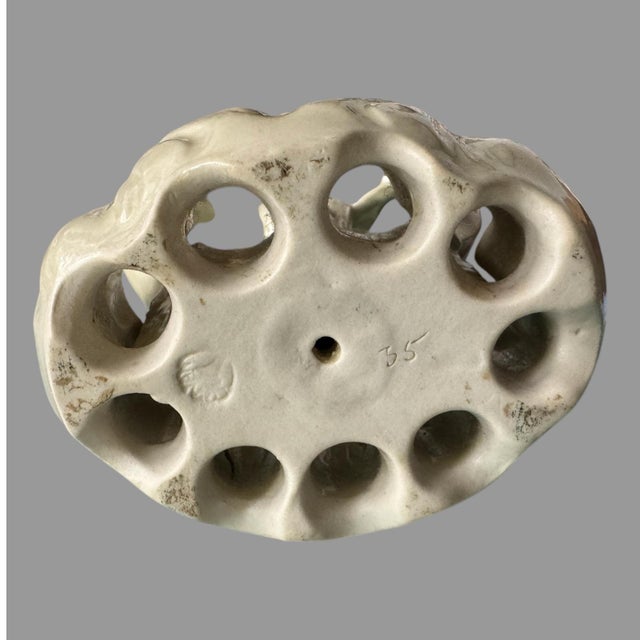 Vintage Figural Art Nouveau Deco Cowan 10" Art Pottery Flower Frog In very good original condition showing some typical...