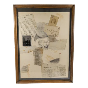 Mid-Century Folk Art Civil War Ephemera Macabre Collage